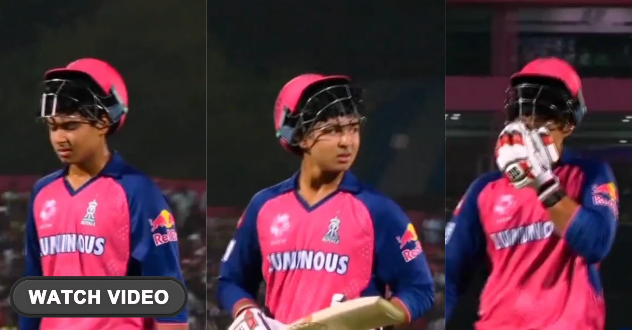 WATCH: 14-year-old Vaibhav Suryavanshi breaks down into tears after his dismissal – IPL 2025, RR vs LSG