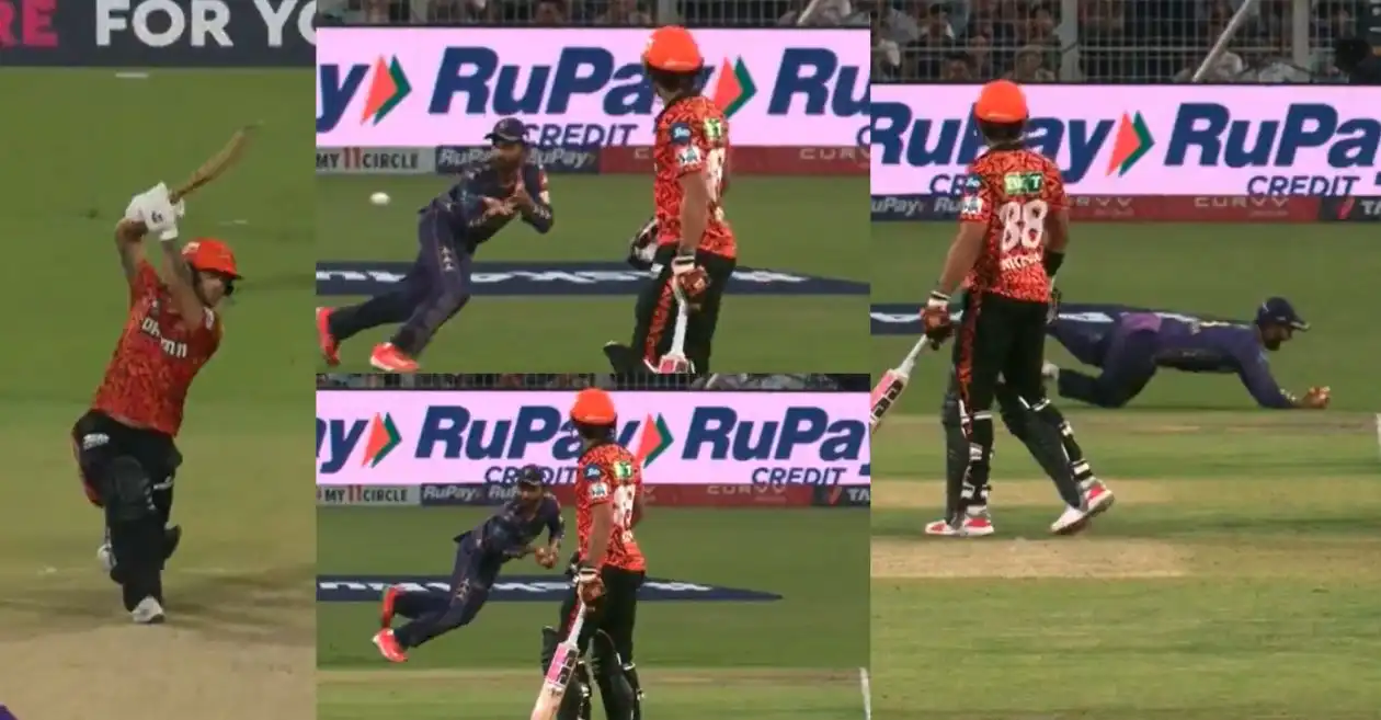 WATCH: Ajinkya Rahane takes a stunning catch to dismiss Ishan Kishan in KKR vs SRH game at IPL 2025