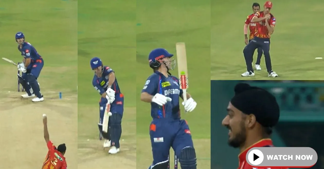 IPL 2025 [WATCH]: Arshdeep Singh’s fiery delivery gets rid of Mitchell Marsh in LSG vs PBKS game
