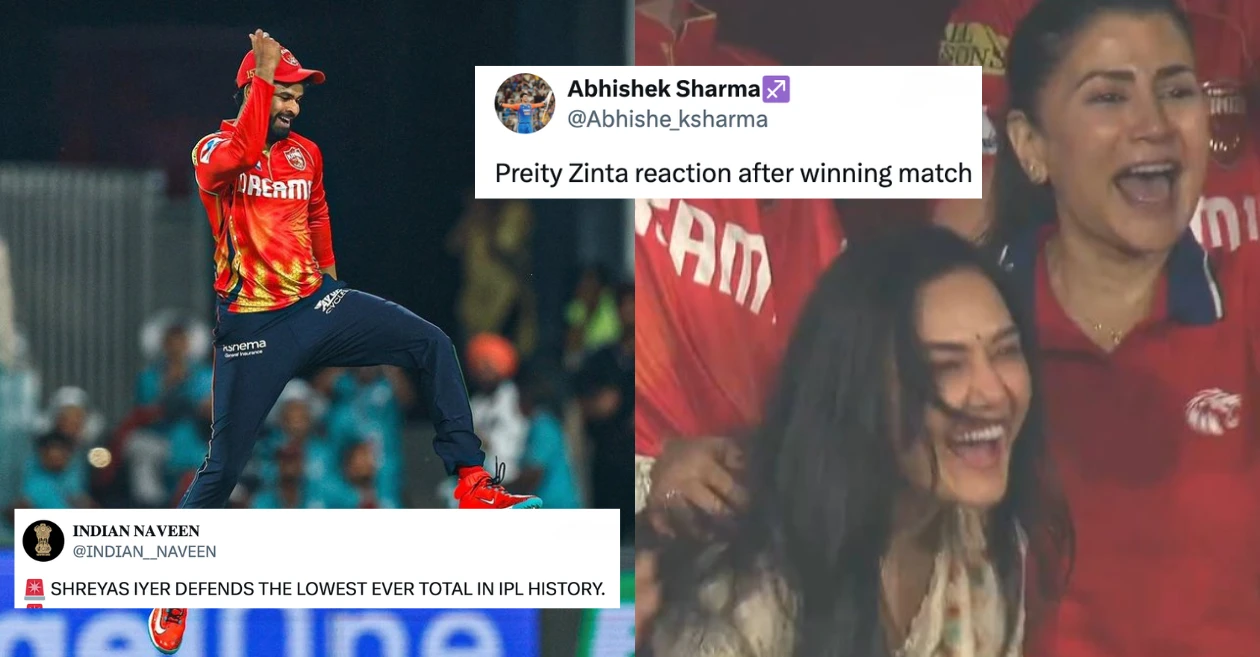 Fans go wild as Preity Zinta’s Punjab Kings defend the lowest total of IPL history – PBKS vs KKR 2025