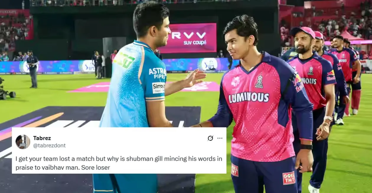 Fans mercilessly troll Shubman Gill for his remarks on Vaibhav Suryavanshi’s century during RR vs GT match in IPL 2025