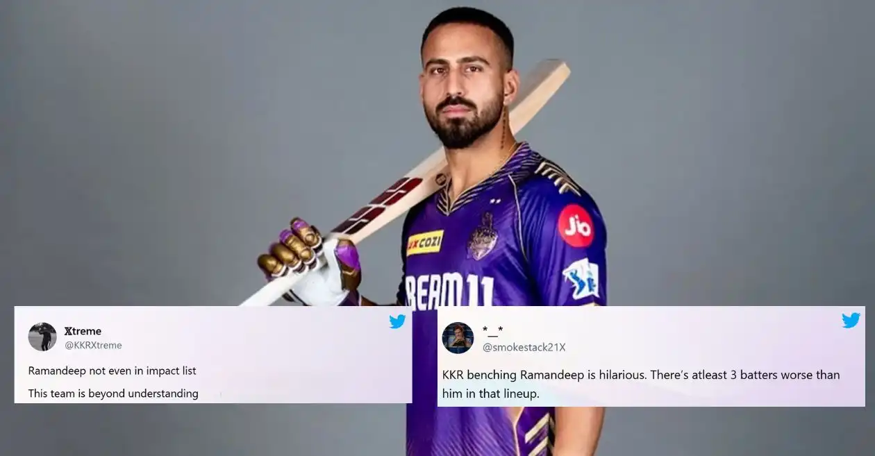 IPL 2025: Fans mercilessly troll KKR for dropping Ramandeep Singh in the clash against Punjab Kings