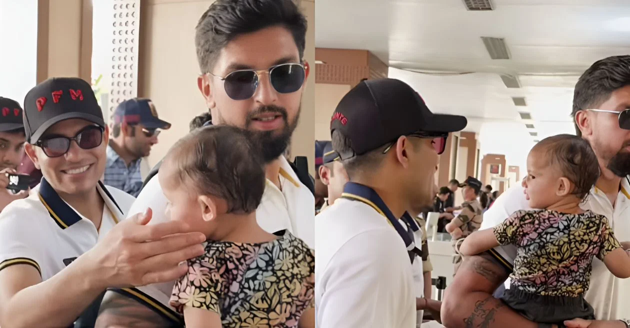 WATCH: Shubman Gill shares a heartwarming moment with Ishant Sharma’s daughter at the airport, delighting cricket fans.