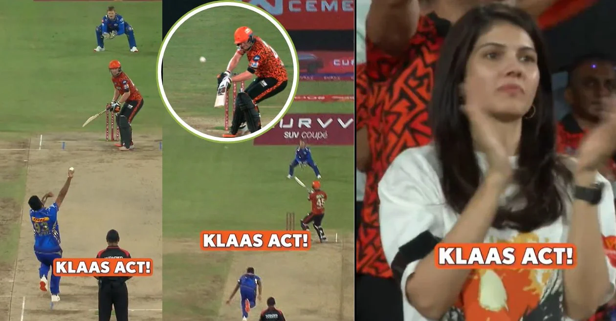 IPL 2025 [WATCH]: Kavya Maran’s priceless reaction as Heinrich Klaasen smashes Jasprit Bumrah for an unbelievable six – SRH vs MI