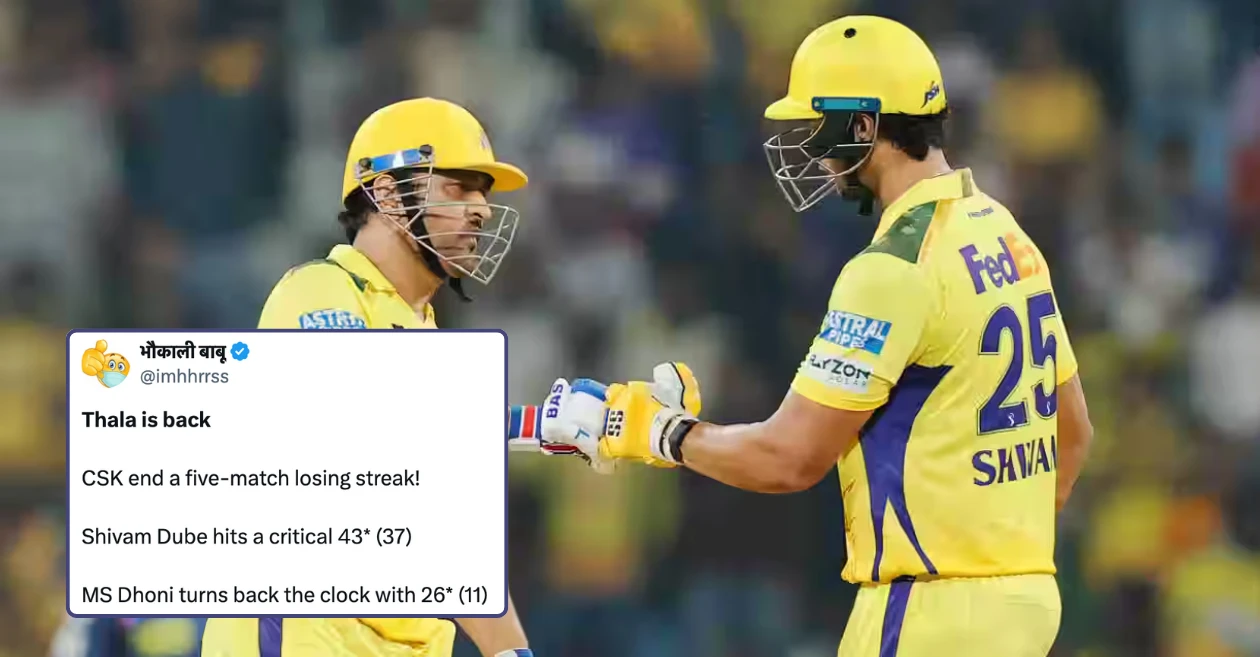 IPL 2025: Fans go crazy as MS Dhoni and Shivam Dube steer CSK to victory over LSG