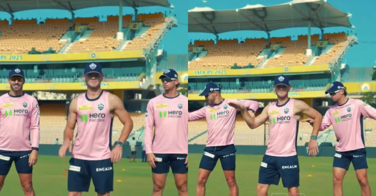 WATCH: Jake Fraser-McGurk, Faf du Plessis, and Tristan Stubbs entertain fans with ‘Chicken Banana’ dance during IPL 2025 prep