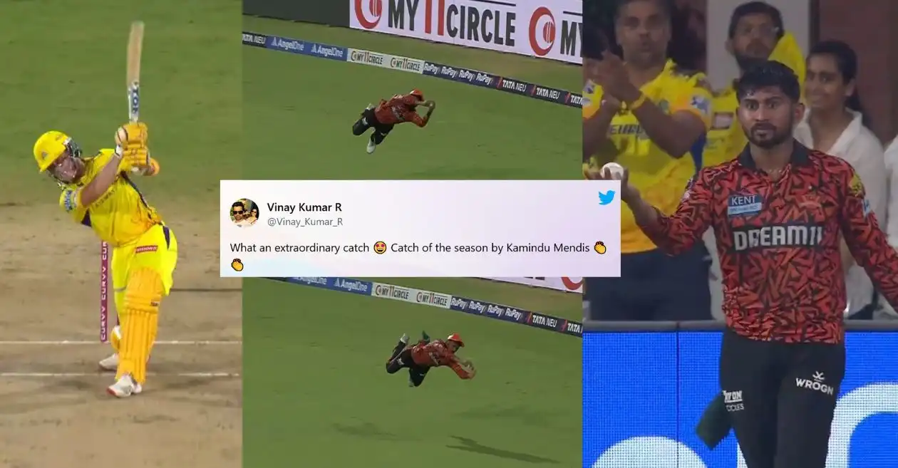 ‘Take a bow’: Fans salute Kamindu Mendis as he plucks the catch of the season to dismiss Dewald Brevis in IPL 2025 – CSK vs SRH