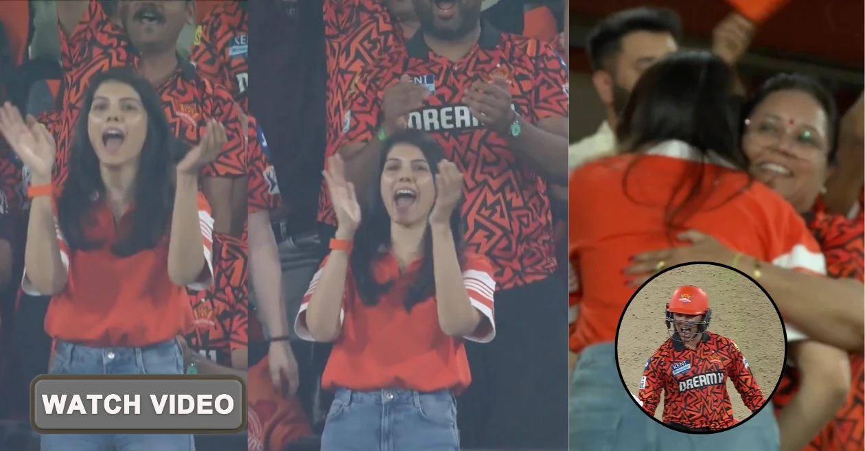 WATCH: Kavya Maran jumps off her seat and hugs Abhishek Sharma’s mother after SRH opener smashes century against Punjab Kings – IPL 2025