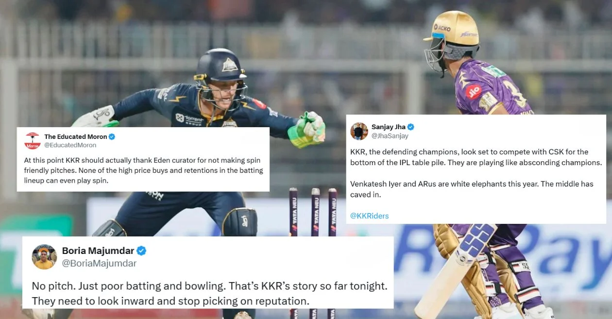 IPL 2025: KKR fans erupt in anger as Ajinkya Rahane’s side surrenders to Gujarat Titans in a disappointing defeat