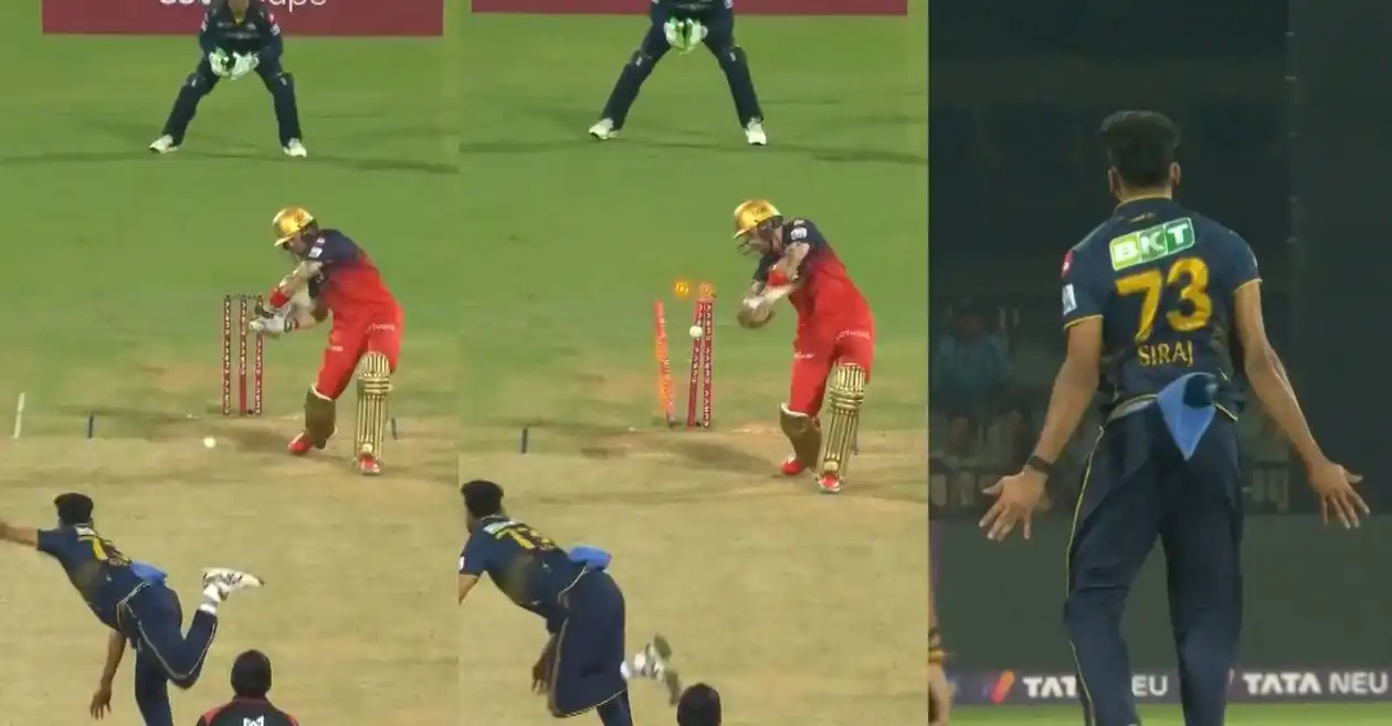 IPL 2025 [WATCH]: Mohammad Siraj brings out ‘Siuuu’ celebration after breaking Phil Salt’s stumps in RCB vs GT clash