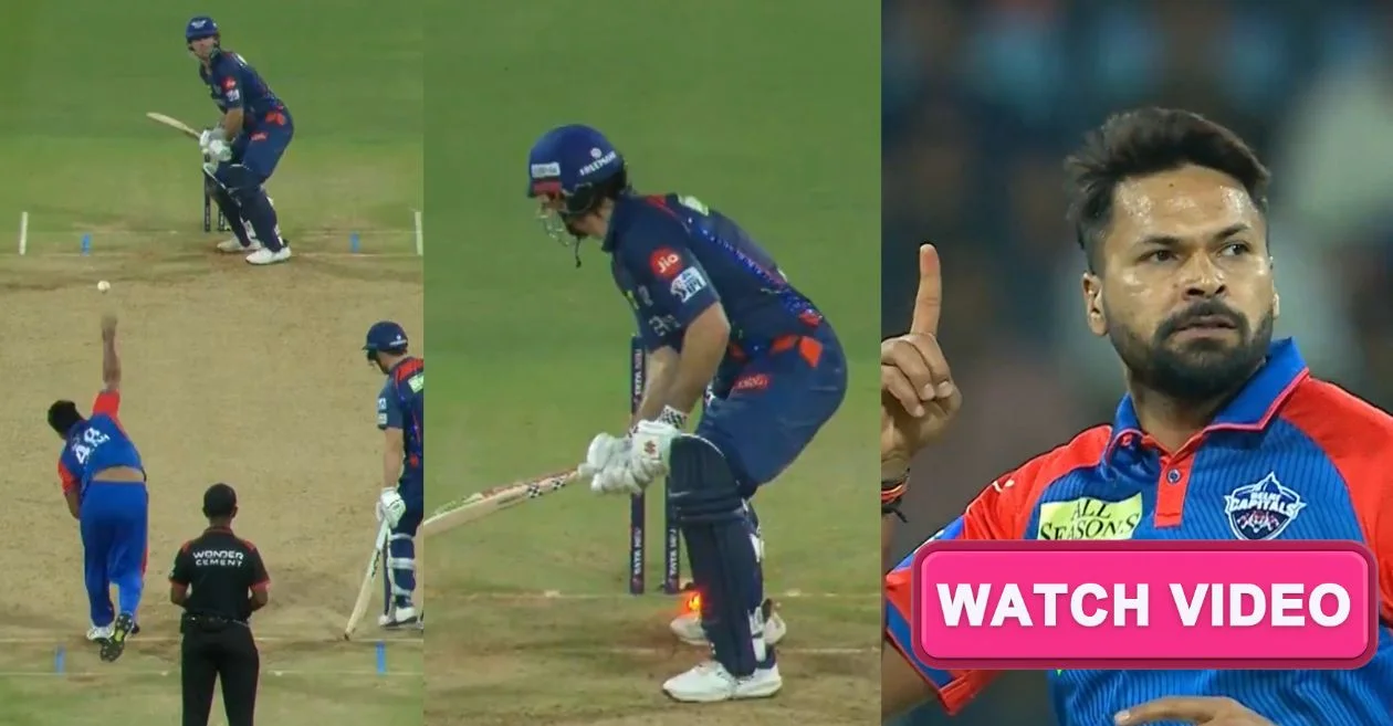 IPL 2025 [WATCH]: Mitchell Marsh undone by an unplayable yorker from Mukesh Kumar during LSG vs DC clash