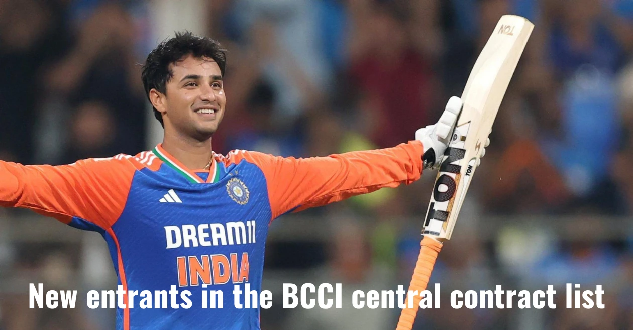 Players who received their first-ever BCCI central contract ft. Abhishek Sharma