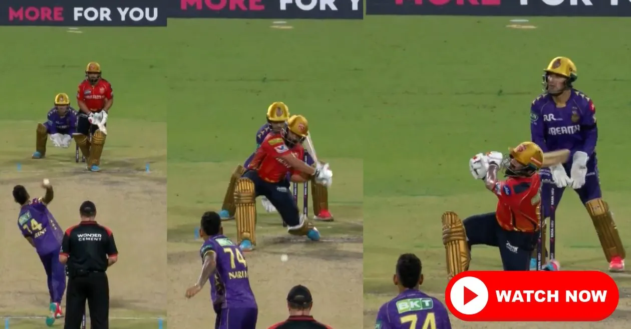 WATCH: Prabhsimran Singh’s audacious switch hit stuns Sunil Narine during KKR vs PBKS match in IPL 2025