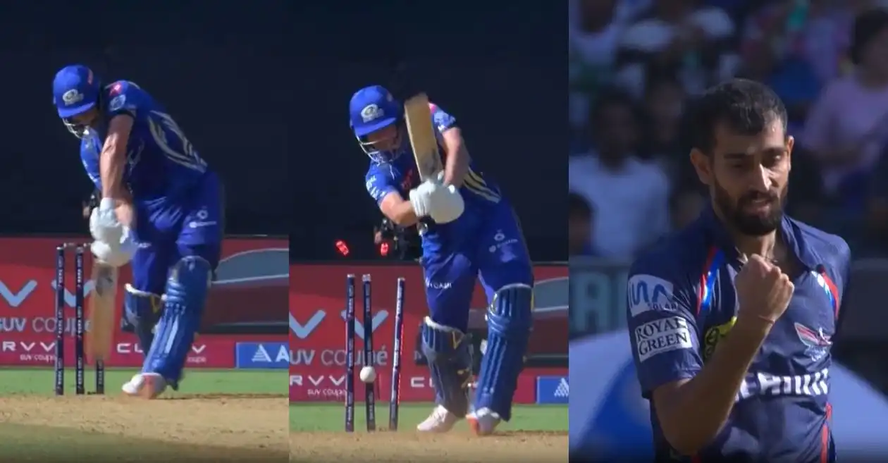 WATCH: Prince Yadav bowls a toe-crushing yorker to dismiss Will Jacks in MI vs LSG IPL 2025 clash