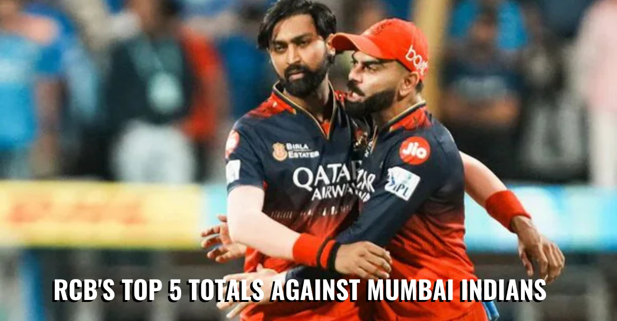 Top 5 totals for RCB against Mumbai Indians in IPL history