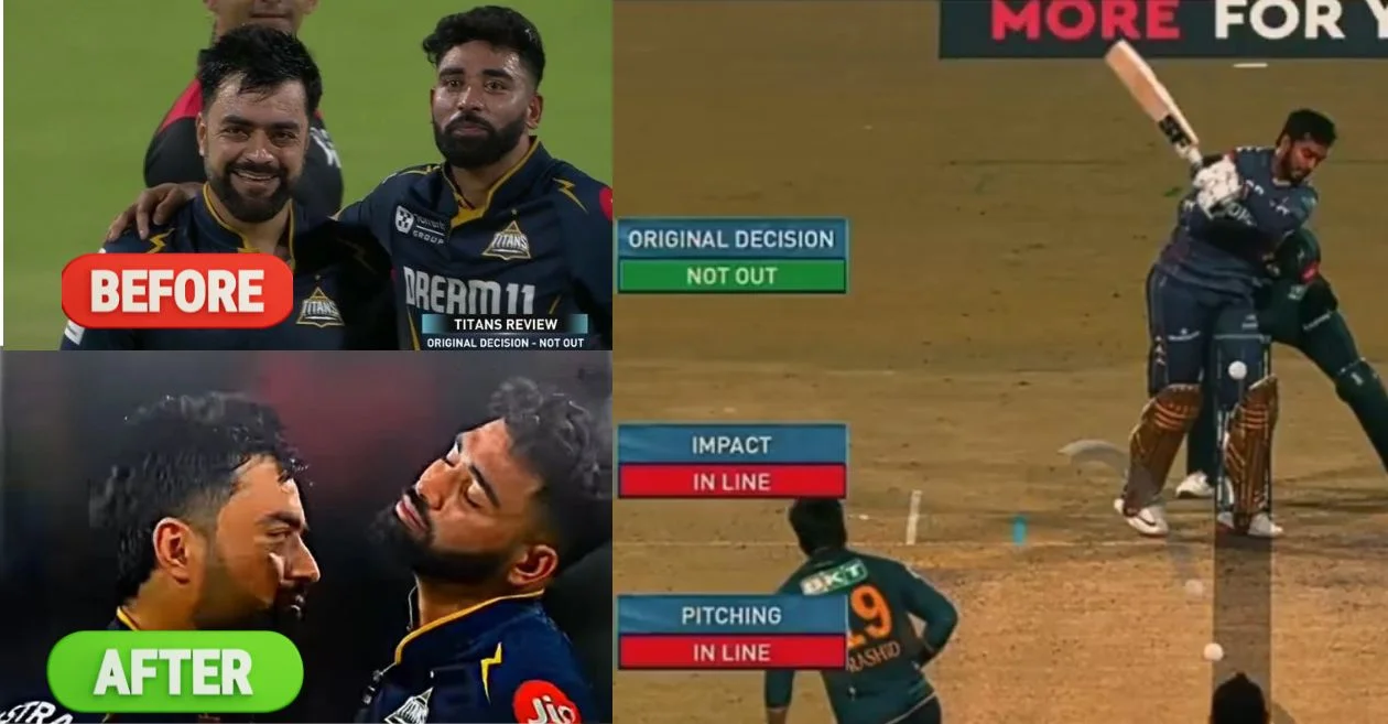 WATCH: Mohammed Siraj and Rashid Khan’s early celebration backfires as DRS gives Venkatesh Iyer a lifeline | KKR vs GT, IPL 2025