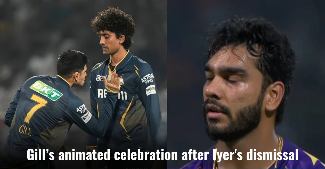 IPL 2025: Reason behind Shubman Gill’s animated celebration after Venkatesh Iyer’s dismissal in GT vs KKR clash