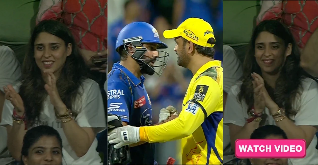WATCH: Rohit Sharma dominates as Mumbai Indians throttle CSK, wife Ritika Sajdeh’s reaction steals spotlight – IPL 2025