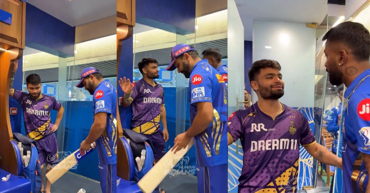 IPL 2025 [WATCH]: Not Virat Kohli! Rinku Singh turns to Rohit Sharma for a new bat