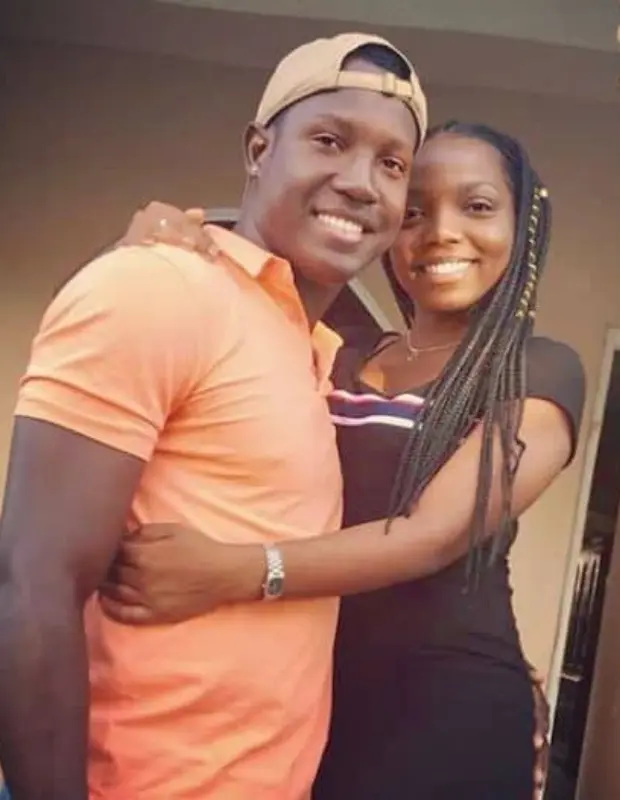 Rovman Powell with wife Priya Alexander