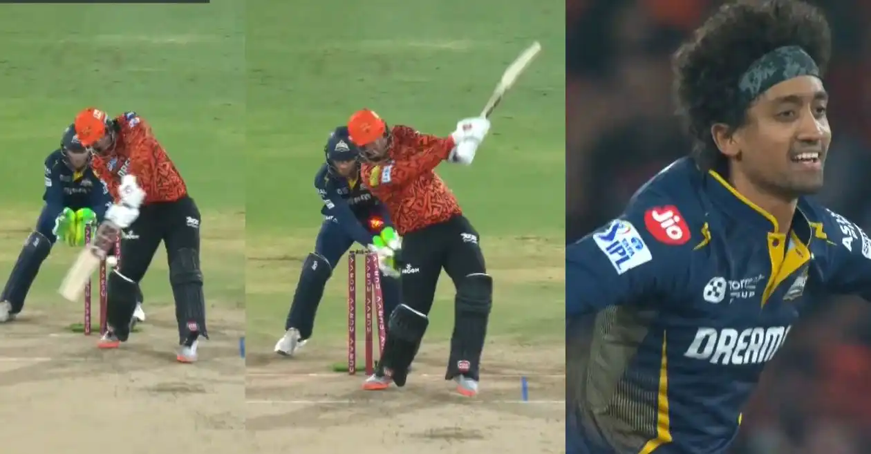 WATCH: Sai Kishore cleans up Heinrich Klaasen with a beauty in SRH vs GT clash at IPL 2025