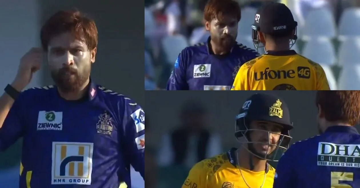 WATCH: Mohammad Amir and Saim Ayub involved in explosive on-field altercation in the PSL 2025