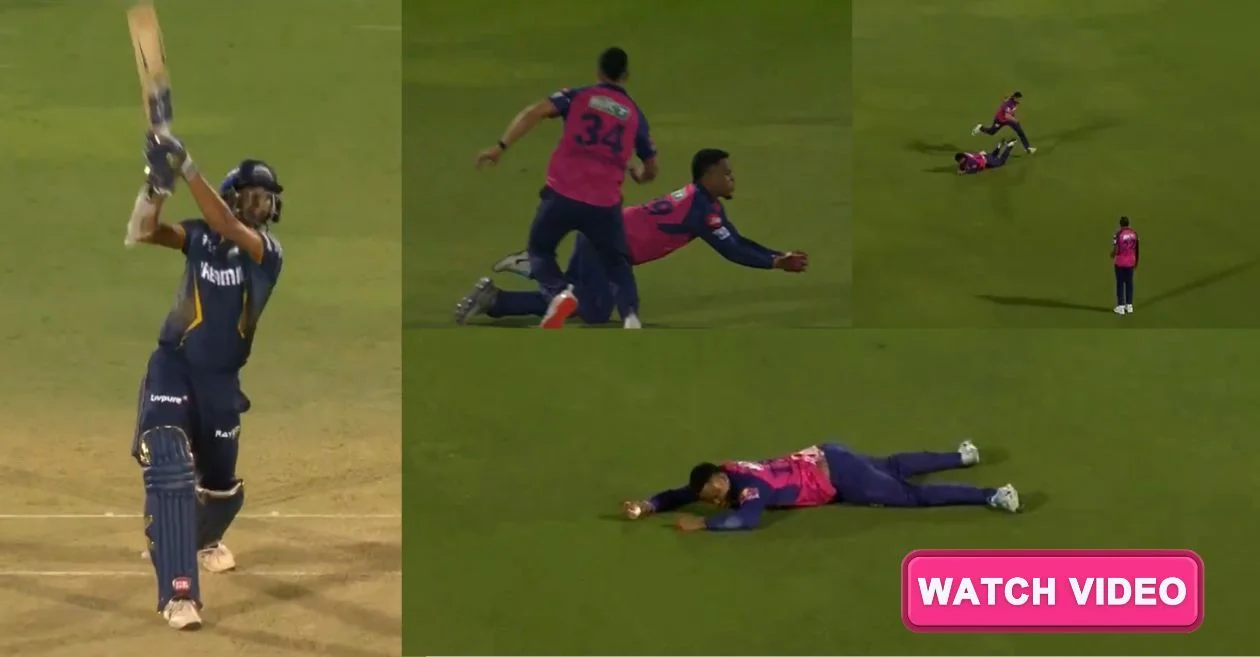 IPL 2025 [WATCH]: Shimron Hetmyer steals the show with a stunning dive to dismiss Washington Sundar during RR vs GT clash