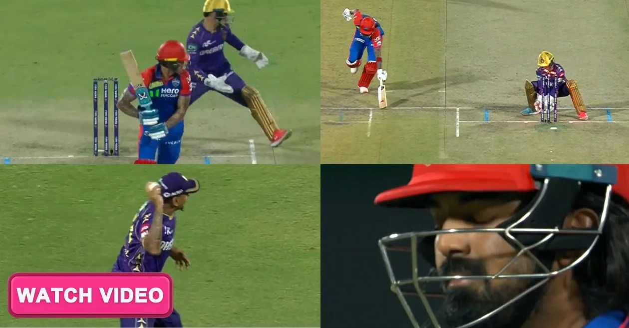 IPL 2025 [WATCH]: Sunil Narine stuns KL Rahul with a brilliant run-out during DC vs KKR clash