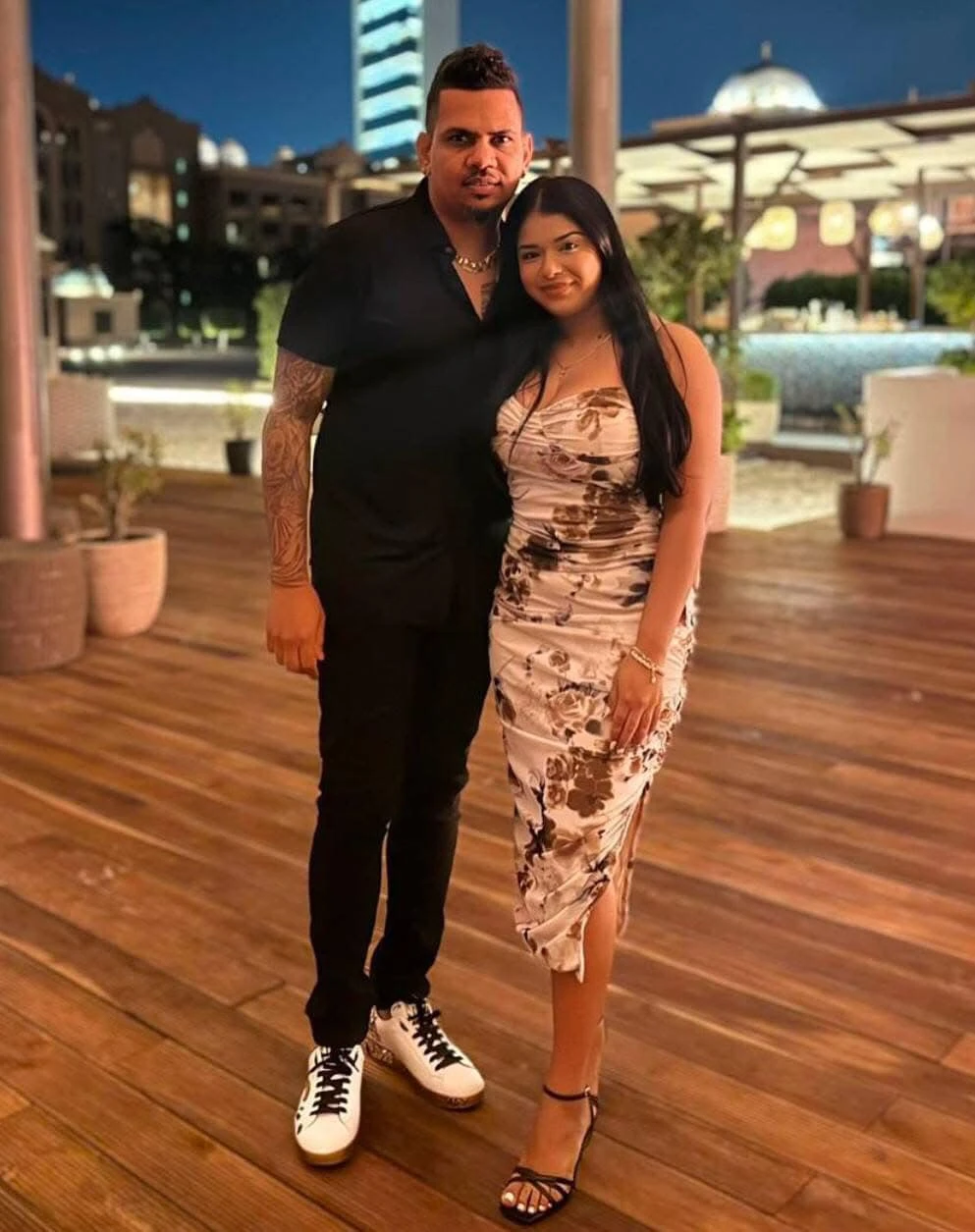 Sunil Narine with wife Anjellia Suchit
