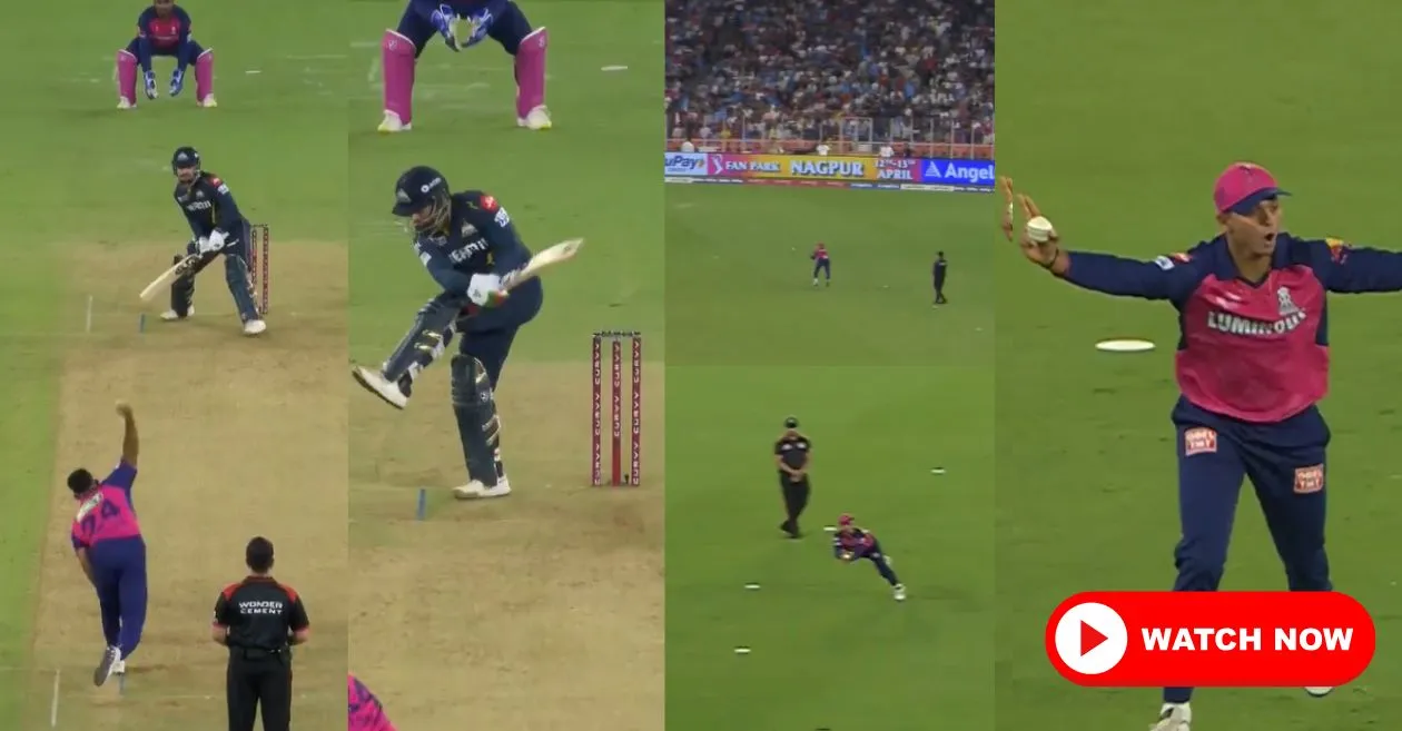 WATCH: Yashasvi Jaiswal pulls off a screamer to dismiss Rashid Khan during GT vs RR clash in the IPL 2025