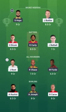ENG vs WI 1st ODI