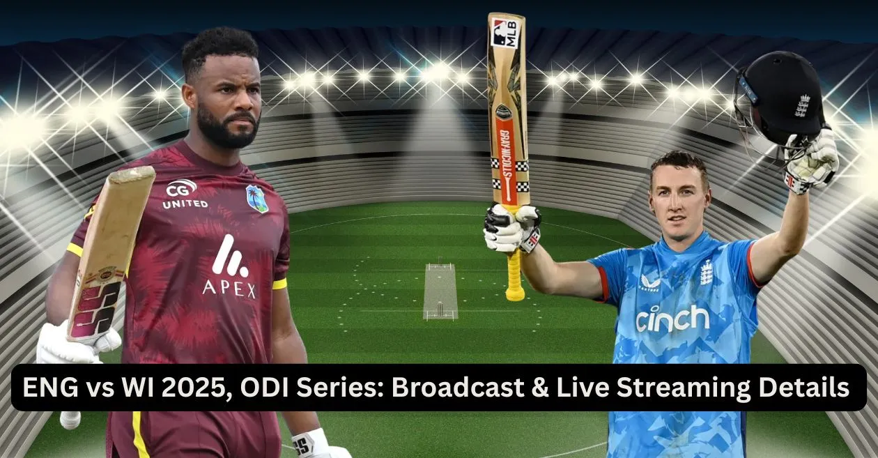 ENG vs WI 2025, ODI Series: Broadcast, Live Streaming Details – When and where to watch in India, UK, West Indies, South Africa & other countries