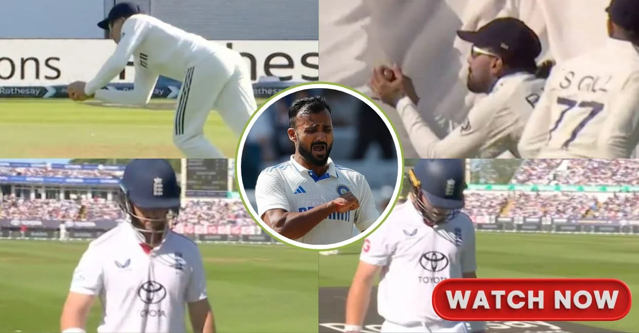 ENG vs IND [WATCH]: Akash Deep rocks England’s top order with quick dismissals of Ben Duckett and Ollie Pope in one over | Edgbaston Test, Day 2
