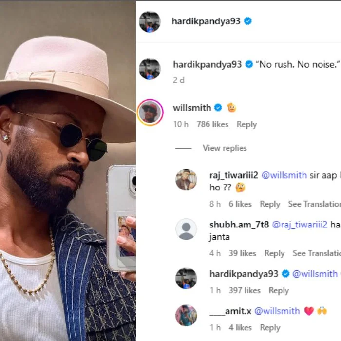 Hardik Pandya and Will Smith