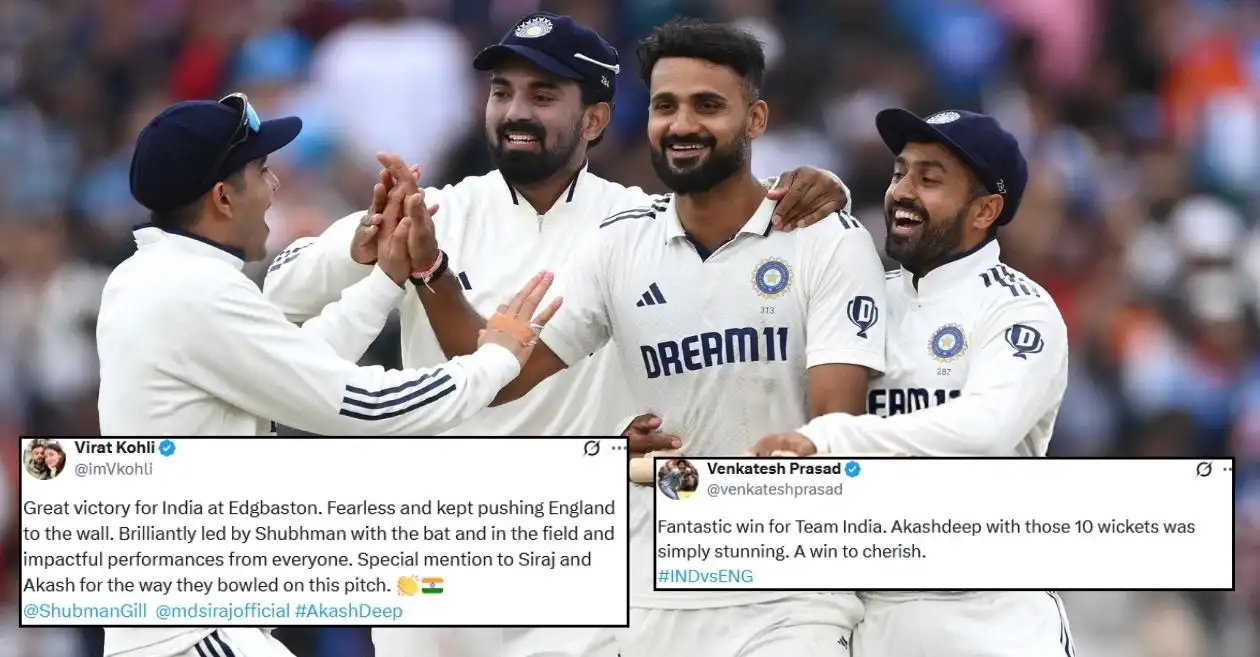 Cricket fraternity erupts as Shubman Gill-led India breach Edgbaston fortress to register historic win over England