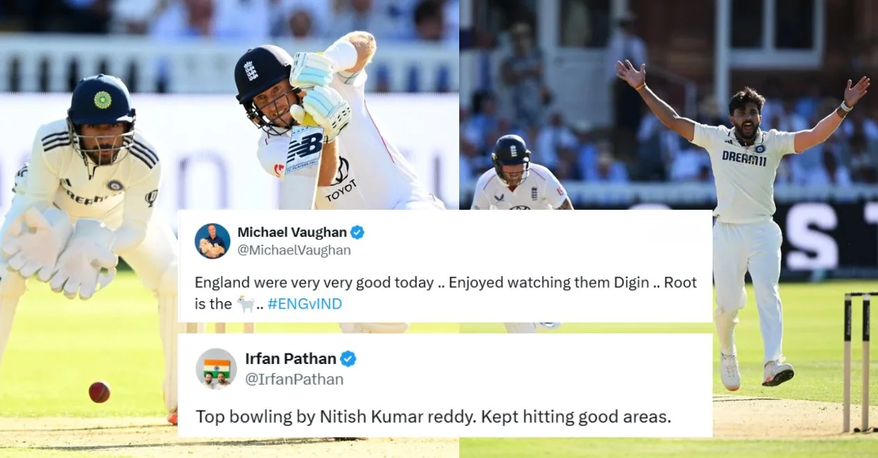 Fans react as Joe Root’s gritty 99 not out leads England’s fightback after India’s early strikes on Day 1 of Lord’s Test