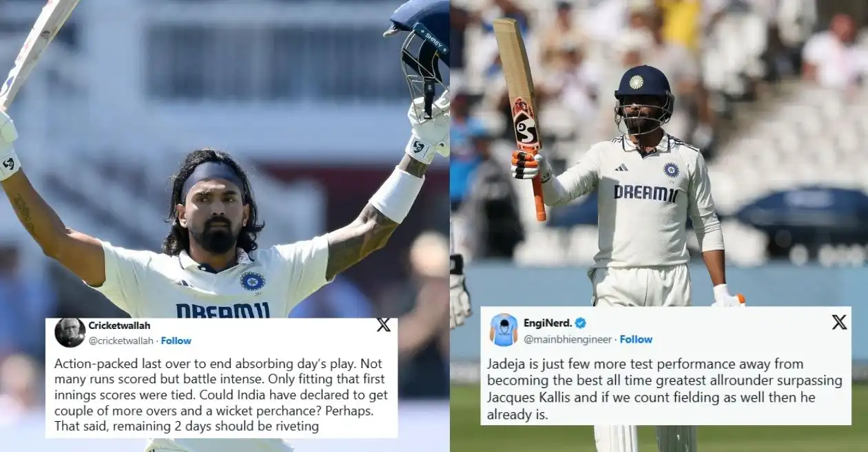 Fans erupt as KL Rahul, Ravindra Jadeja lead India’s fightback on Day 3 of Lord’s Test against England
