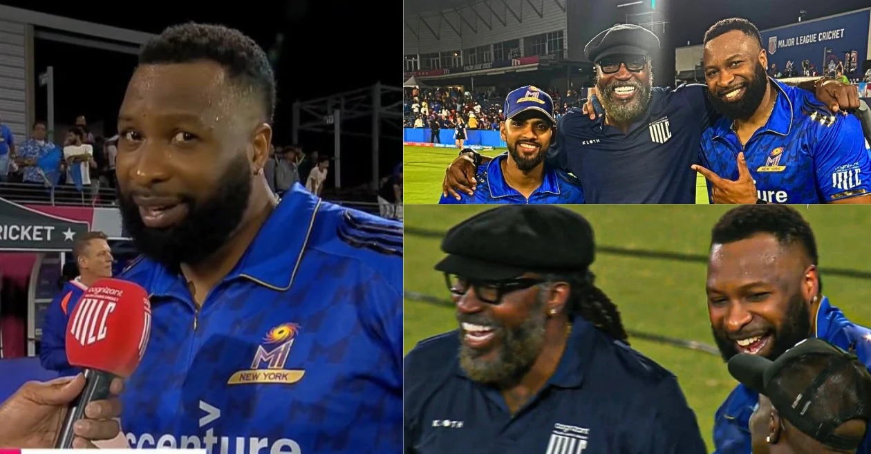 Kieron Pollard reacts hilariously after equalling Dwayne Bravo’s T20 trophy record