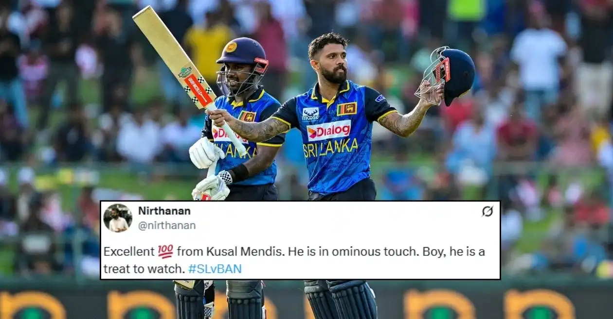 SL vs BAN 2025: Fans erupt as Kusal Mendis brings up his 6th ODI hundred in series-decider