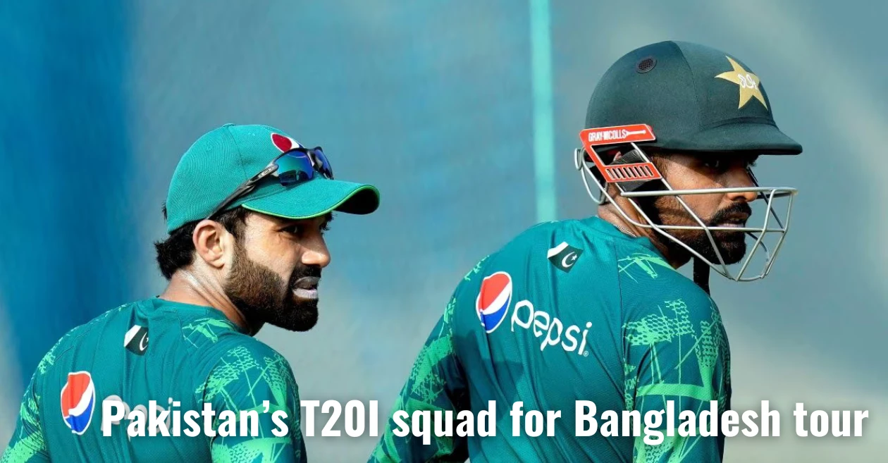 Pakistan announces T20I squad for Bangladesh tour; no place for Babar Azam, Mohammad Rizwan and Shaheed Afridi