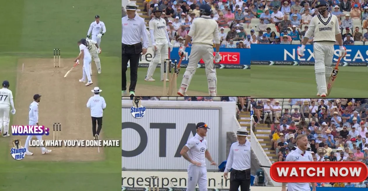 ENG vs IND [WATCH]: Tension flares as Ben Stokes and Chris Woakes report Ravindra Jadeja for running on the pitch | Edgbaston Test, Day 2