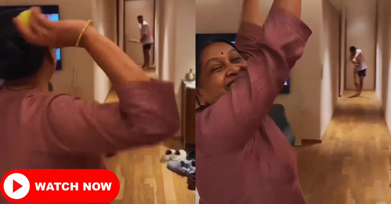 WATCH: Shreyas Iyer gets ‘bowled’ by his mother in an adorable indoor cricket session