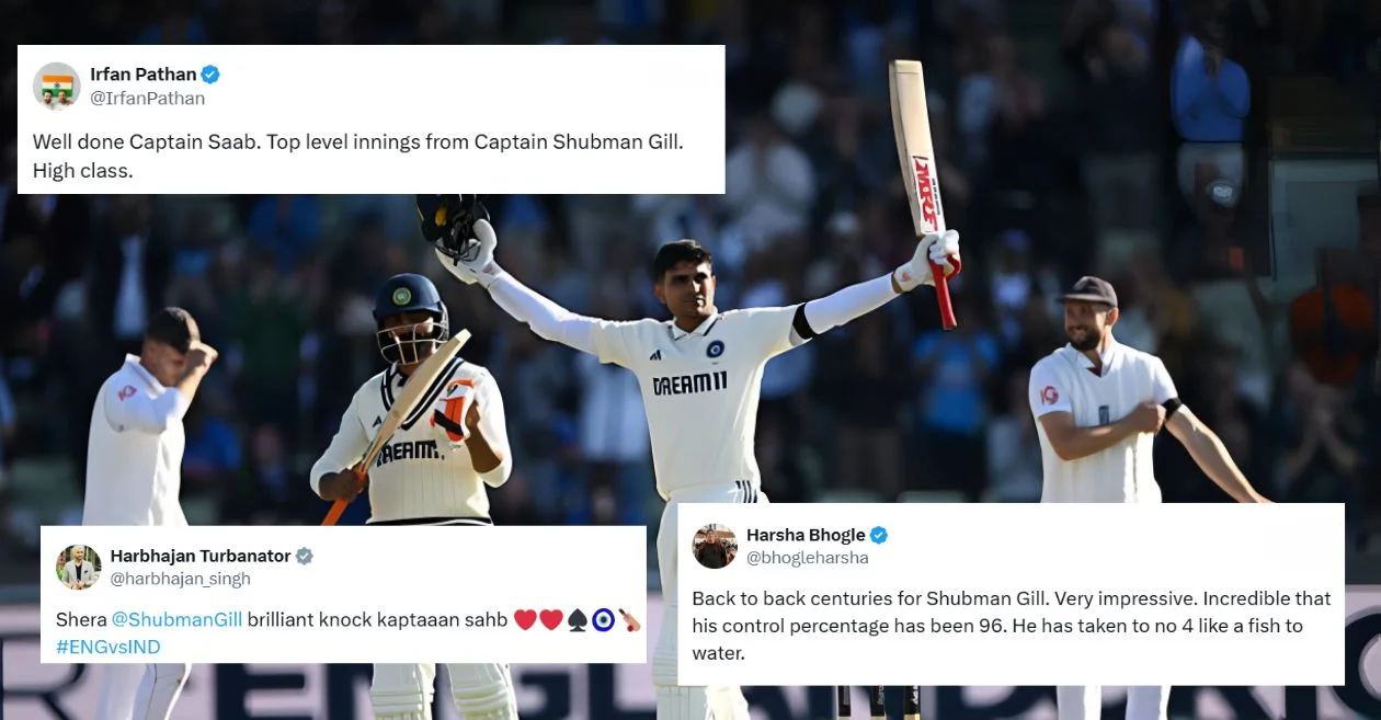 Fans go wild as Shubman Gill lights up Edgbaston with dazzling century on Day 1 of second Test – ENG vs IND