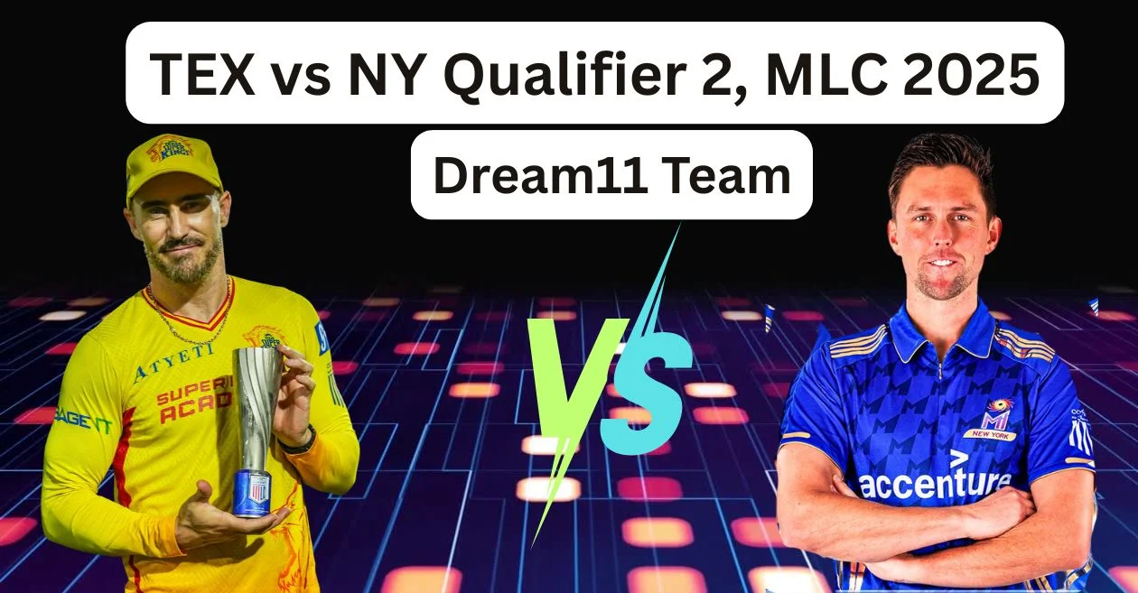TEX vs NY Qualifier 2, MLC 2025: Match Prediction, Dream11 Team, Fantasy Tips & Pitch Report | Texas Super Kings vs MI New York