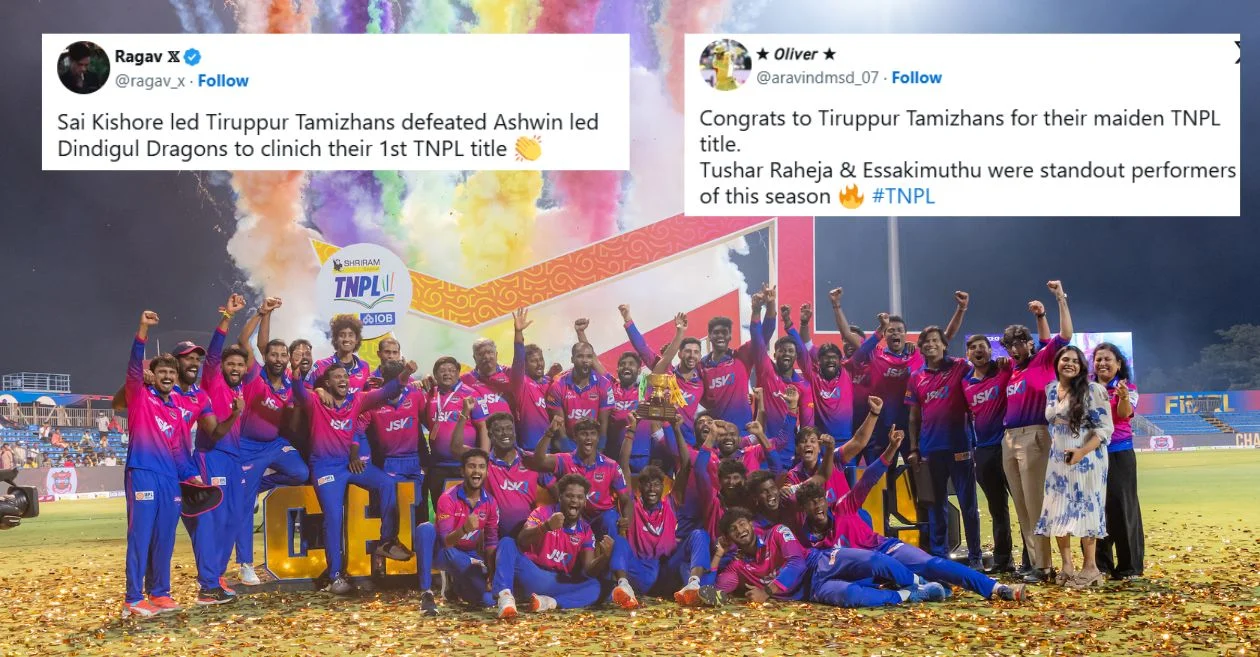 Fans erupt as IDream Tiruppur Tamizhans lift maiden TNPL title after Ravichandran Ashwin’s Dindigul Dragons falter in high-pressure clash