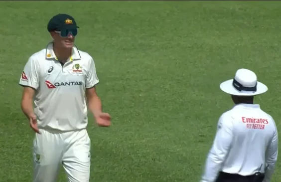 Visual 3 of Pat Cummins vs Umpire on runout