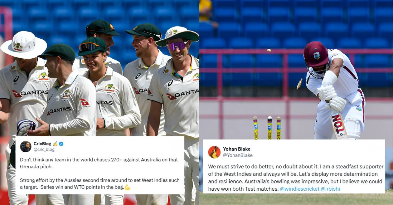 Netizens react as Australia take strong 2-0 lead in three-match series after dismantling West Indies on Day 5 in Grenada Test