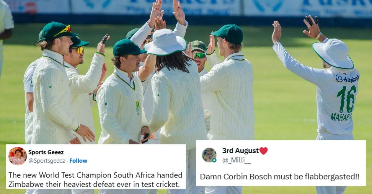 Fans erupt as Lhan-dre Pretorius and Corbin Bosch star in South Africa’s commanding 328-run win in the first Test