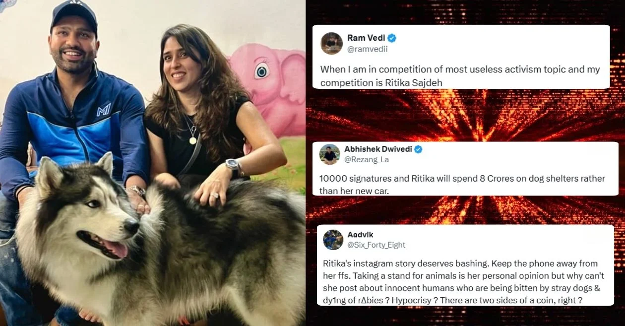 Netizens roast Rohit Sharma’s wife Ritika after her criticism of the Supreme Court’s stray dog decision in Delhi-NCR