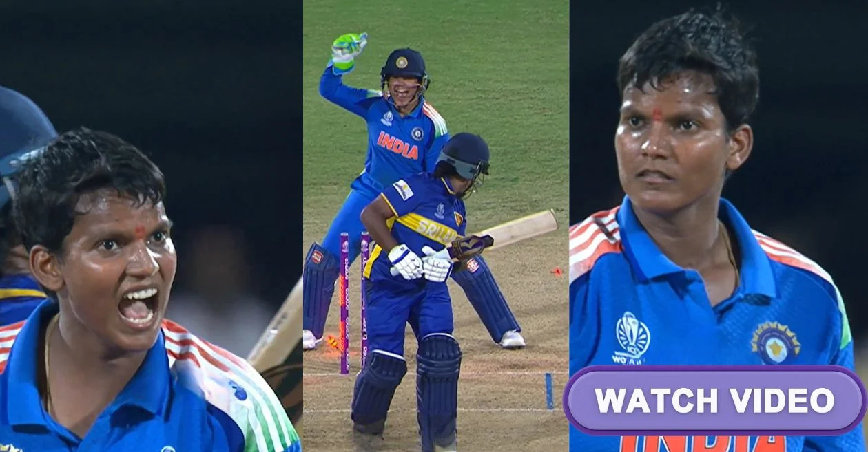 CWC 2025 [WATCH]: Deepti Sharma unleashes a fierce roar at Chamari Athapaththu after dismissing her during IND-W vs SL-W game